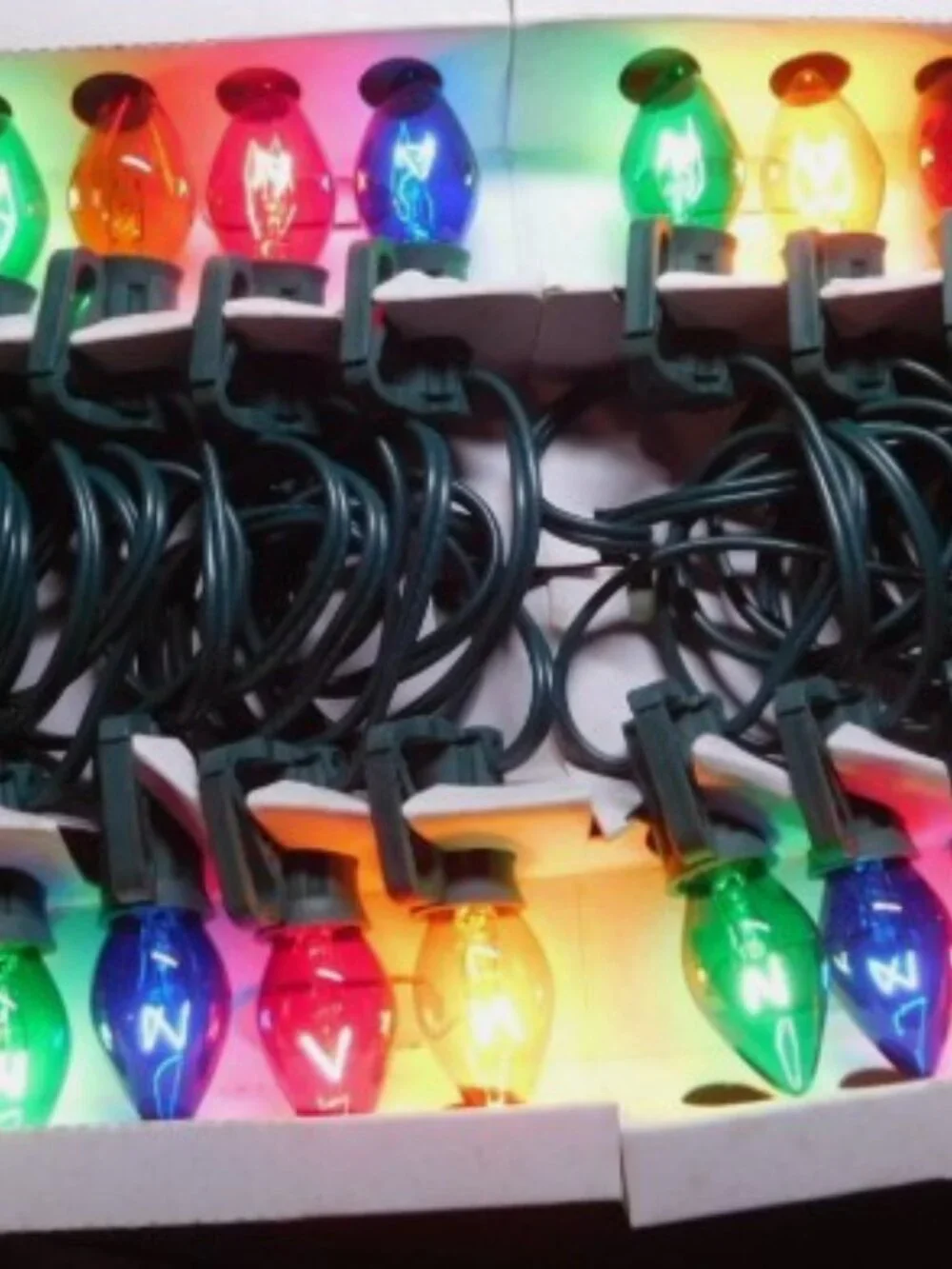 New In Package VTG C7 Christmas Lights MULT Translucent Holiday Time Brand